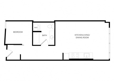 a floor plan of a bedroom apartment