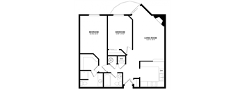 Admirals Cove Apartments - Two Bedroom Floorplan