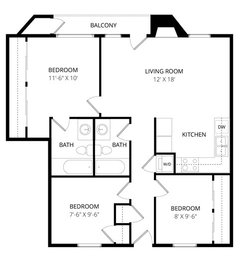 an illustration of a floor plan of a house
