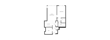 a floor plan of a house showing the living room and dining room