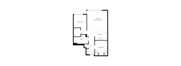 a floor plan of a house showing the living room and dining room