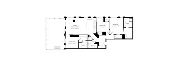 a floor plan of a home with several bedrooms and a living room