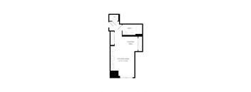 a floor plan of a house with a loft