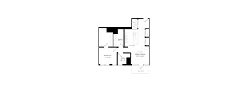 a floor plan of a house with an open floor plan