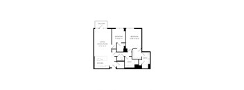 this is the floor plan of the laundry room in the attic of