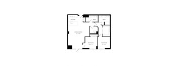 a floor plan of a house with an open floor plan