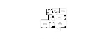 a floor plan of a living room and dining room