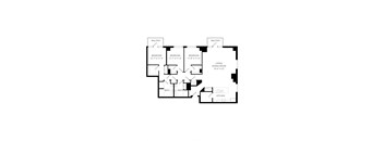 a floor plan of a home with multiple bedrooms and a living room
