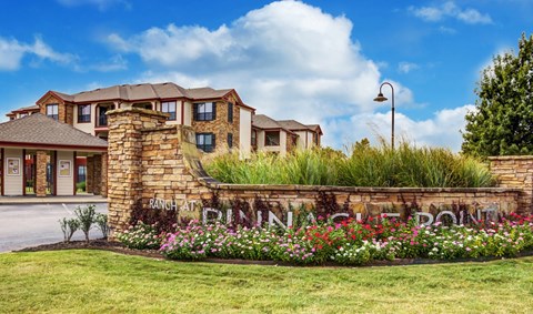 A ranch at Dunnacres Point is a residential area with houses and a well-maintained garden.