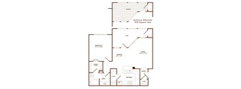 A floor plan of a home with a solar panel on the roof.