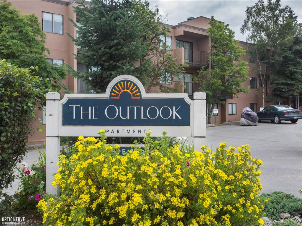 The Outlook Apartment - Exterior Sign