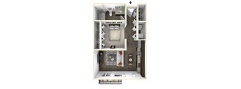 ALLOY Studio 3D Floor Plan at Stitchweld, MILWAUKEE