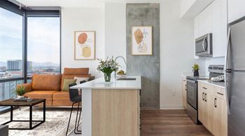 a kitchen or kitchenette at locale dallas victory park