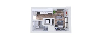 a floor plan of a small apartment