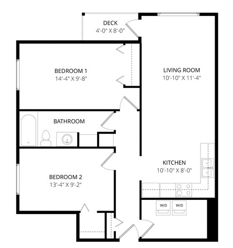 a floor plan of a house with a bedroom and a living room