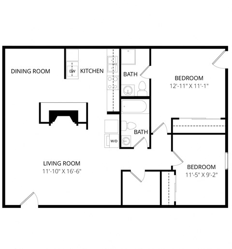 Terrace on the Lake Apartments - Floorplan