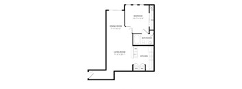 a floor plan of a bedroom apartment