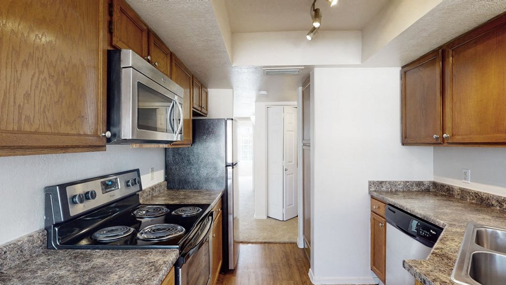 our apartments have a modern kitchen with stainless steel appliances