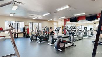 the apartments fitness room