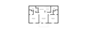 A black and white image of a floor plan for a house.