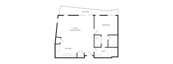 this floor plan is an illustration of our 1 bedroom floor plan