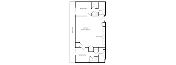 a floor plan of a 1 bedroom floor plan