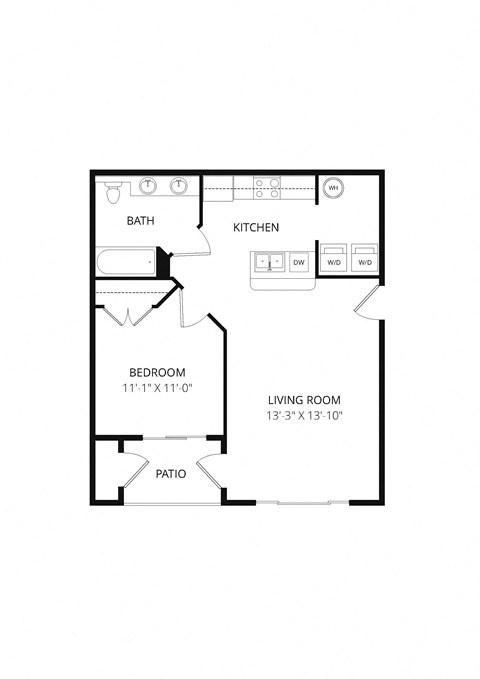 bedroom floor plan | luxury apartments in towson md | the southerly