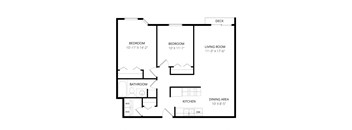 a floor plan of a house with a bedroom and a living room