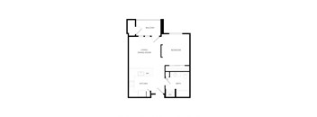 One Bedroom Floorplan