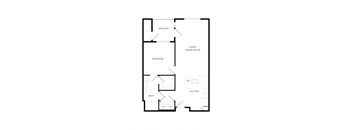 One Bedroom Floorplan
