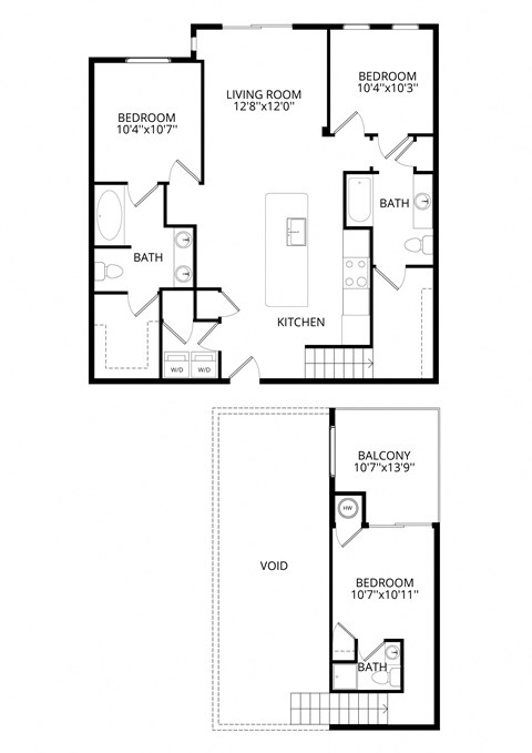 a floor plan of a two story house with a garage and a porch