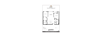 A floor plan for a C2 apartment at Weidner Apartments.