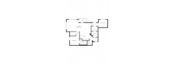 a floor plan of a house showing the bedrooms and the living room