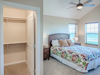 Master Bedroom with cathedral ceilings and walk-in-closets Dakota Ridge Master Bedroom - Photo Gallery 4