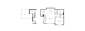 a floor plan of a house with three different floors