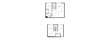 a floor plan of a house with two different floor plans