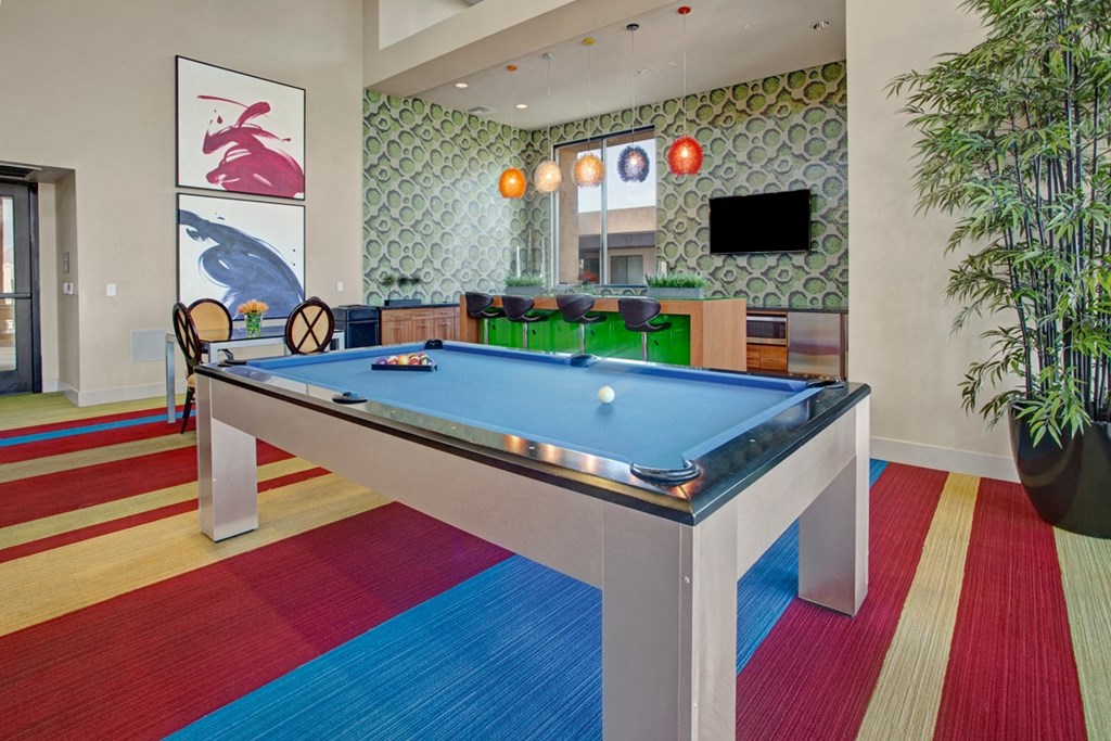 play a game of pool in our games room