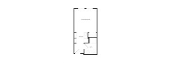 an illustration of a floor plan of a 1 bedroom floor plan