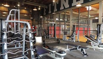 Two-story cardio & weight training fitness center