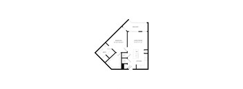 A black and white image of a floor plan for a home.
