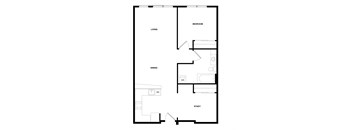 a floor plan of a home with a small footprint