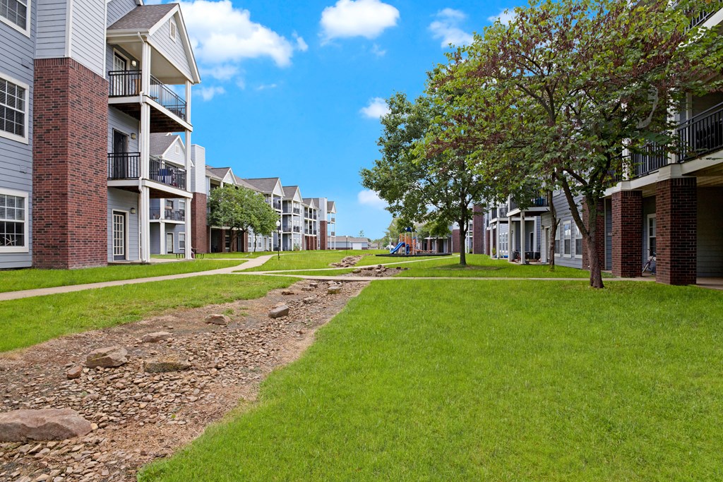 Preserve exterior apartments with view of playground Apartments for rent Springdale AR