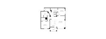 a floor plan of a home with an open floor plan with bedrooms and a living