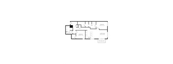 a floor plan of a home with a bedroom and a living room