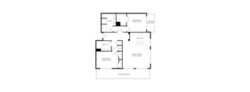 a floor plan of a house with bedrooms and a living room
