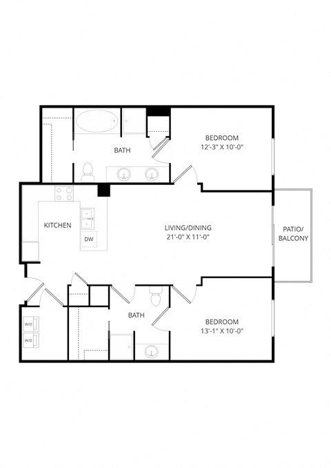 a floor plan of a house with a bedroom and a living room