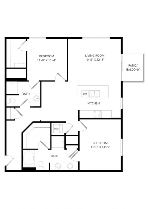 a floor plan of a house with a bedroom and a living room