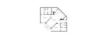 a floor plan of a house with an open floor plan