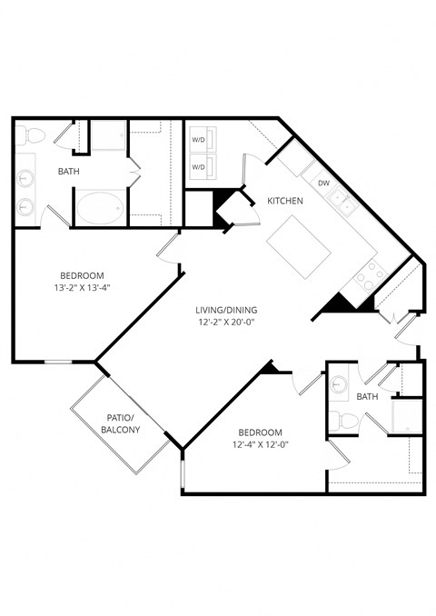 a floor plan of a house with an open floor plan