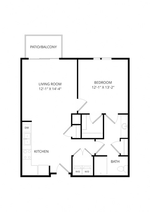 a floor plan of a house with a bedroom and a living room